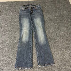 Wrangler Jeans Womens Size 6 Short Blue Aura Bootcut Stretch Denim Casual
